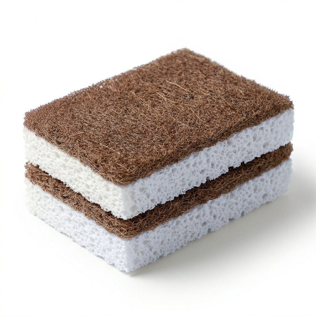 Compostable Kitchen Sponges – Cellulose & Coconut (2 Pack)