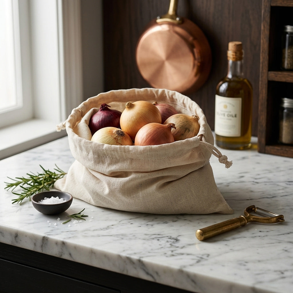Reusable Cotton Muslin Produce Bag – Large