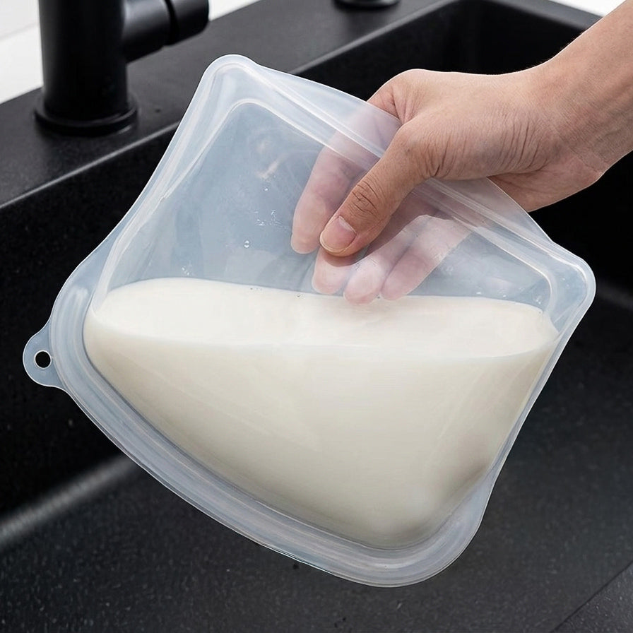 Reusable Silicone Food Storage Bag – 1200ml | Leakproof & BPA-Free