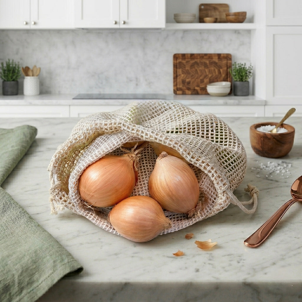 Reusable Cotton Mesh Produce Bag – Medium