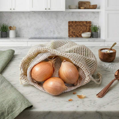 Reusable Cotton Mesh Produce Bag – Medium